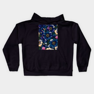 Anemones Dark Abstract Artwork Kids Hoodie